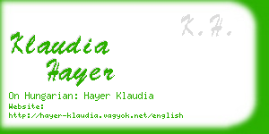 klaudia hayer business card